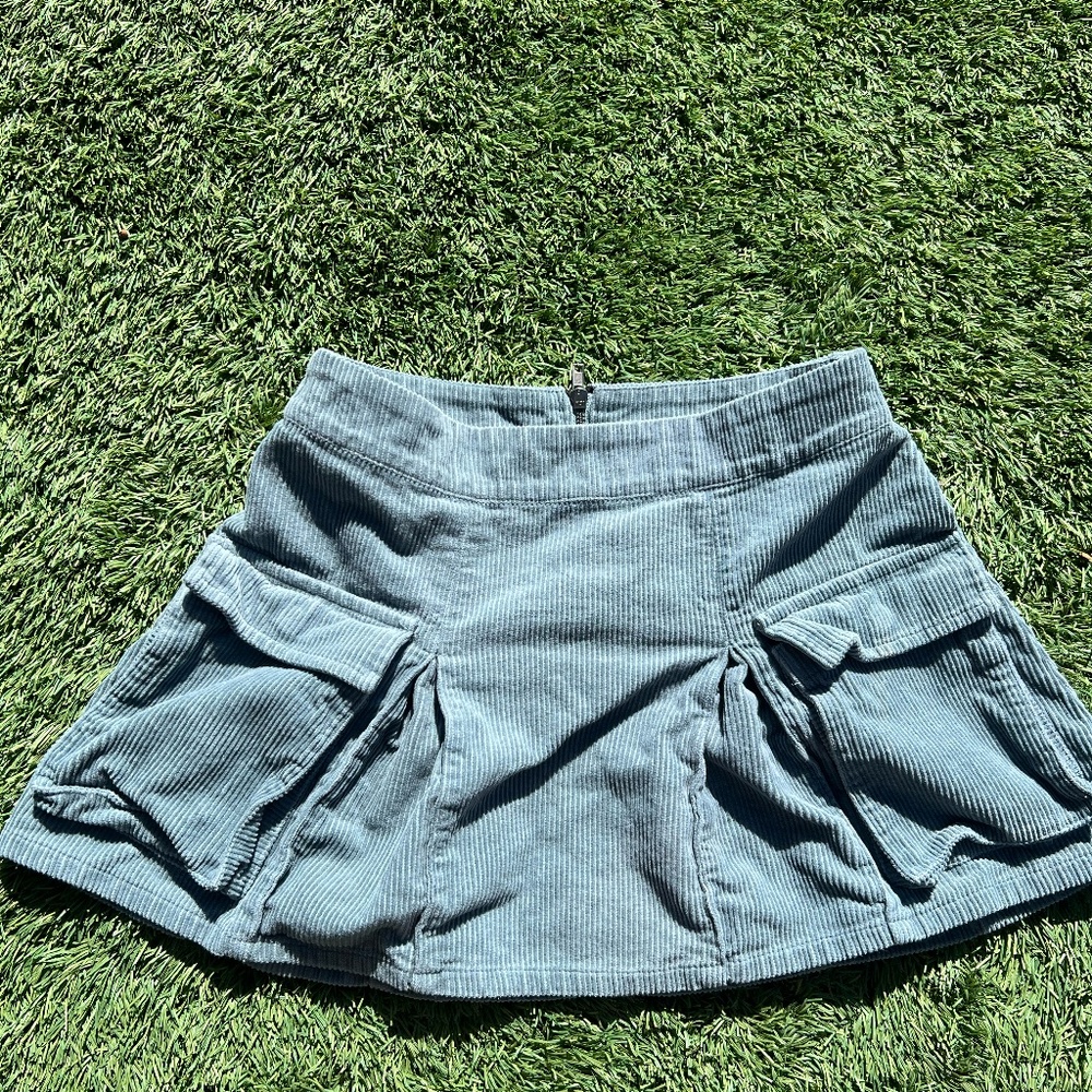 Blue corduroy skirt